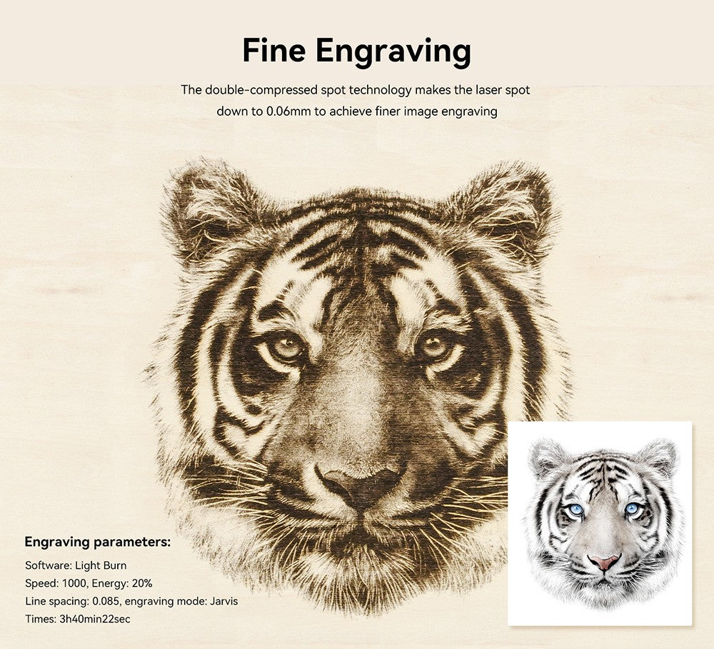 Laserová gravírka ATOMSTACK A10 Pro 10W, vysoká přesnost 0,01 mm, pevné ostření, dvojitý kompresní bod, 410*400 mm