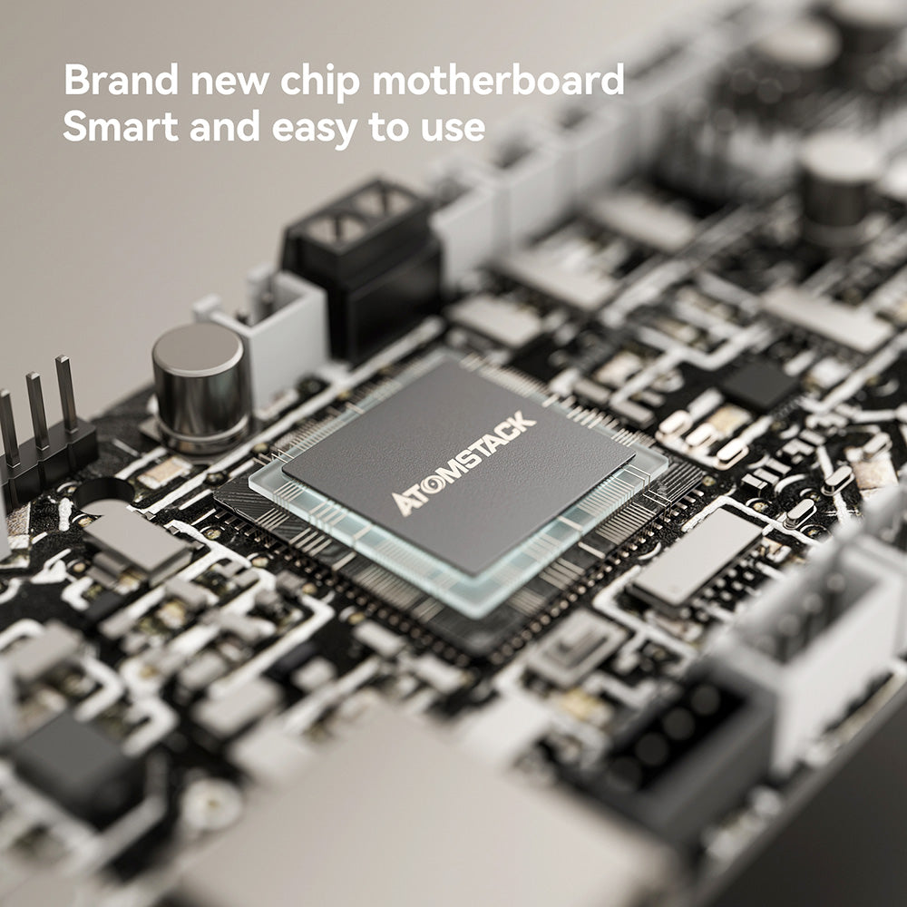 Laserová gravírka/řezačka ATOMSTACK A12 PRO 12W, pevné zaostření, přesnost gravírování 0,02 mm, rychlost gravírování 600 mm/s, 32bitová základní deska, křížové laserové polohování, ovládání aplikací, 365x305 mm