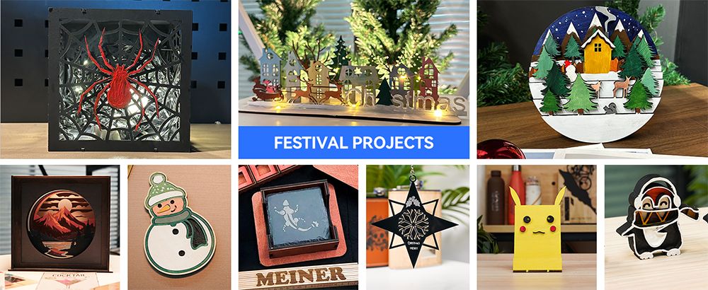 Laserový gravírovací stroj ATOMSTACK A5 Pro V2 5W, vysoká rychlost 400 mm/s, přesnost 0,01 mm, 5 mm dřevo, 3 mm černý akryl v jednom průchodu, 410*380 mm