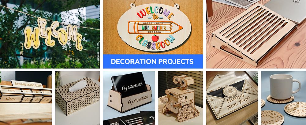 Laserový gravírovací stroj ATOMSTACK A5 Pro V2 5W, vysoká rychlost 400 mm/s, přesnost 0,01 mm, 5 mm dřevo, 3 mm černý akryl v jednom průchodu, 410*380 mm