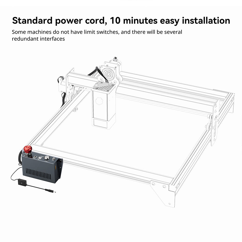 ATOMSTACK AIC1 Systém automatického řízení asistence vzduchu, WiFi offline práce, 32bitová základní deska, pro laserový gravírovací stroj S30 Pro/S20 Pro/A5 Pro/A5 Pro+