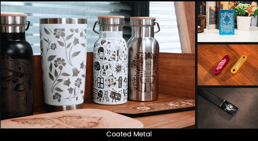 Laserová gravírka ATOMSTACK Hurricane CO2 třídy 1, výkon 55 W, přesnost 0,01 mm, rychlost gravírování 600 mm/s, 500*300 mm, viditelný červený indikátor, 5MP kamera, automatický hasicí přístroj, systém odvodu kouře