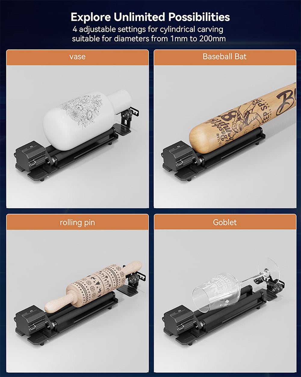 Jednoduchý rotační válec ATOMSTACK R2-B