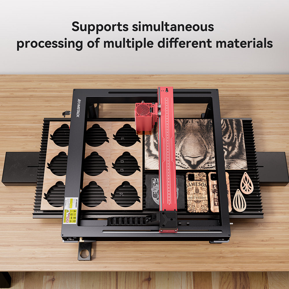 Automatický dopravníkový podavač ATOMSTACK R5 pro laserové gravírovací stroje ATOMSTACK řady A6 (A6/A12/A24/A48 Pro a A6/A12/A24/A48 Ultra) - černý