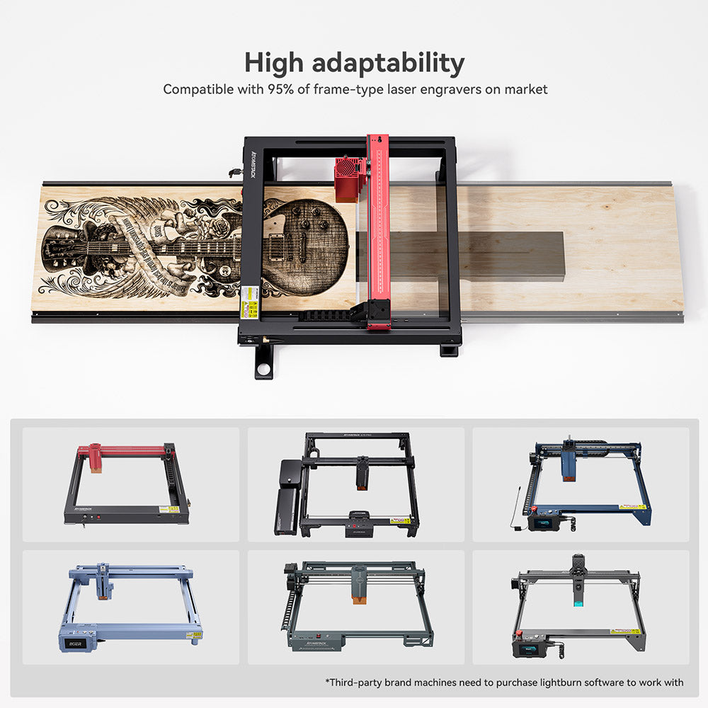 Automatický dopravníkový podavač ATOMSTACK R5 pro laserové gravírovací stroje ATOMSTACK řady A6 (A6/A12/A24/A48 Pro a A6/A12/A24/A48 Ultra) - černý
