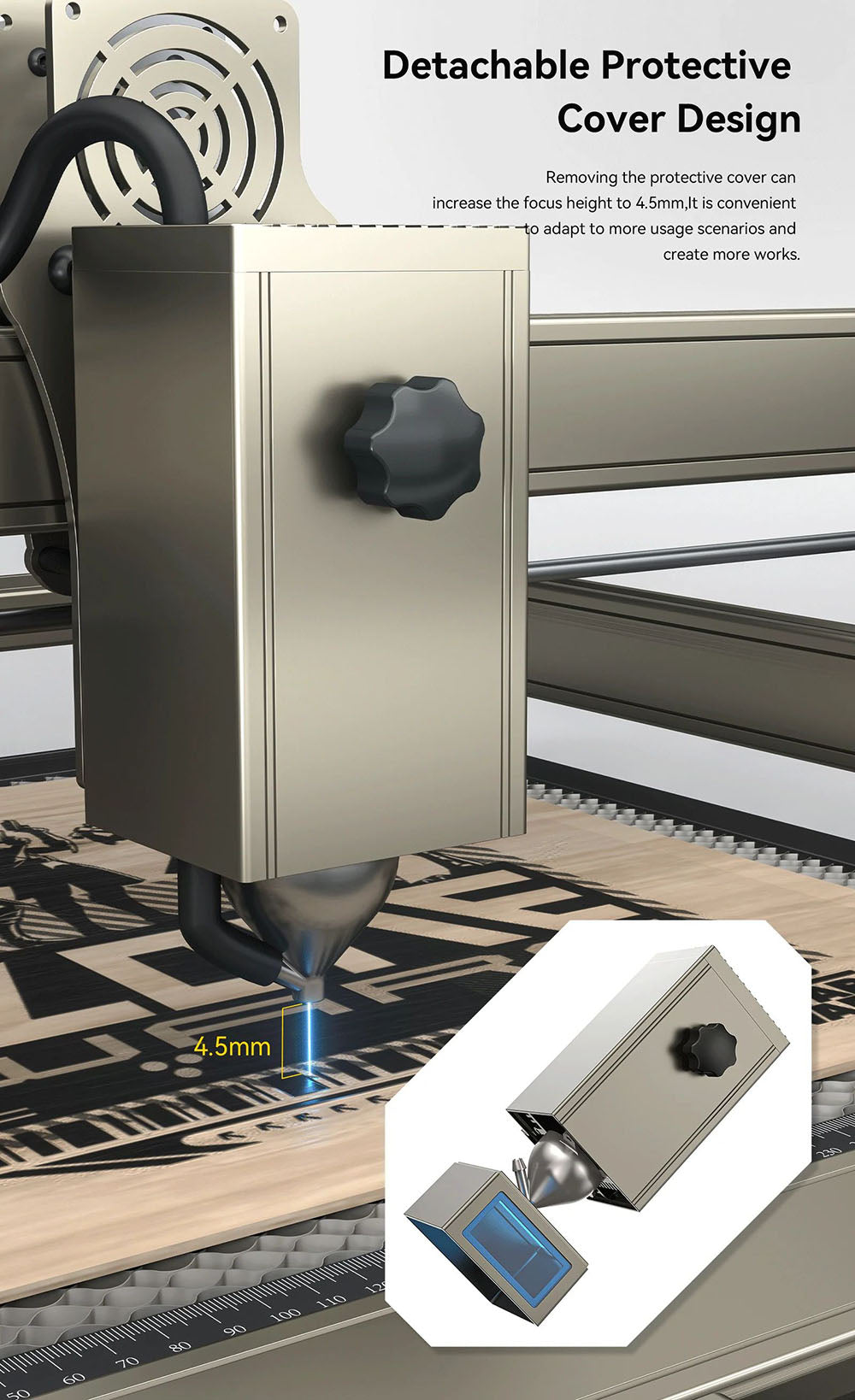 ATOMSTACK S20 Pro 20W laserová gravírka a řezačka s asistenčními sadami pro vzduch, volné ostření, čtyřjádrový diodový laser, offline gravírování - USA