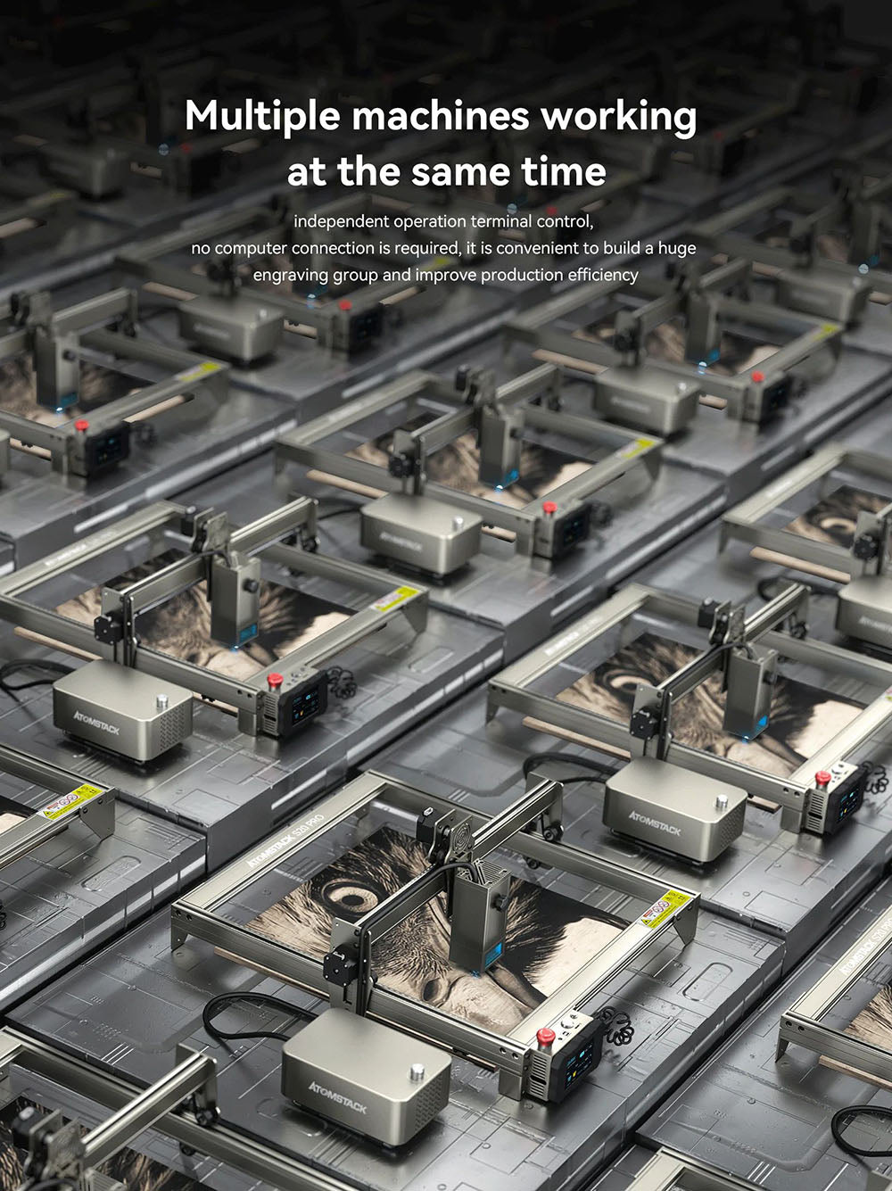 ATOMSTACK S20 Pro 20W laserová gravírka a řezačka s asistenčními sadami pro vzduch, volné ostření, čtyřjádrový diodový laser, offline gravírování - USA