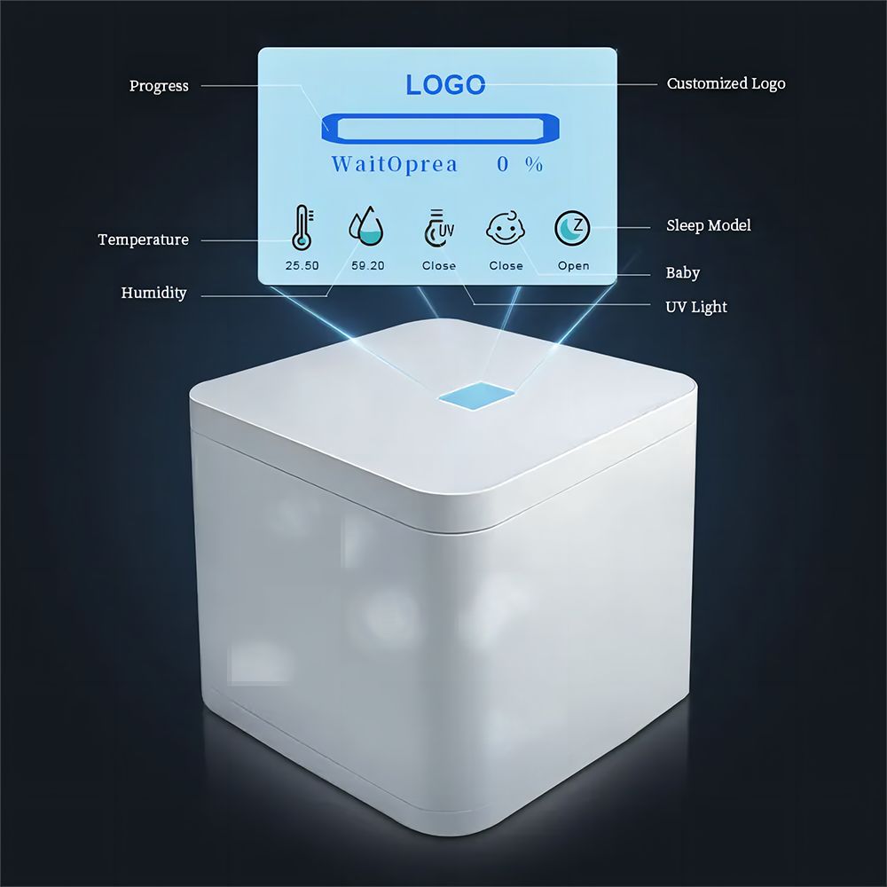 Kuchyňský kompostér BEECO HQD-314Pro, objem 3,3 l, přeměna odpadu na přírodní hnojivo, vestavěné UVC světlo, dětský zámek, LCD displej