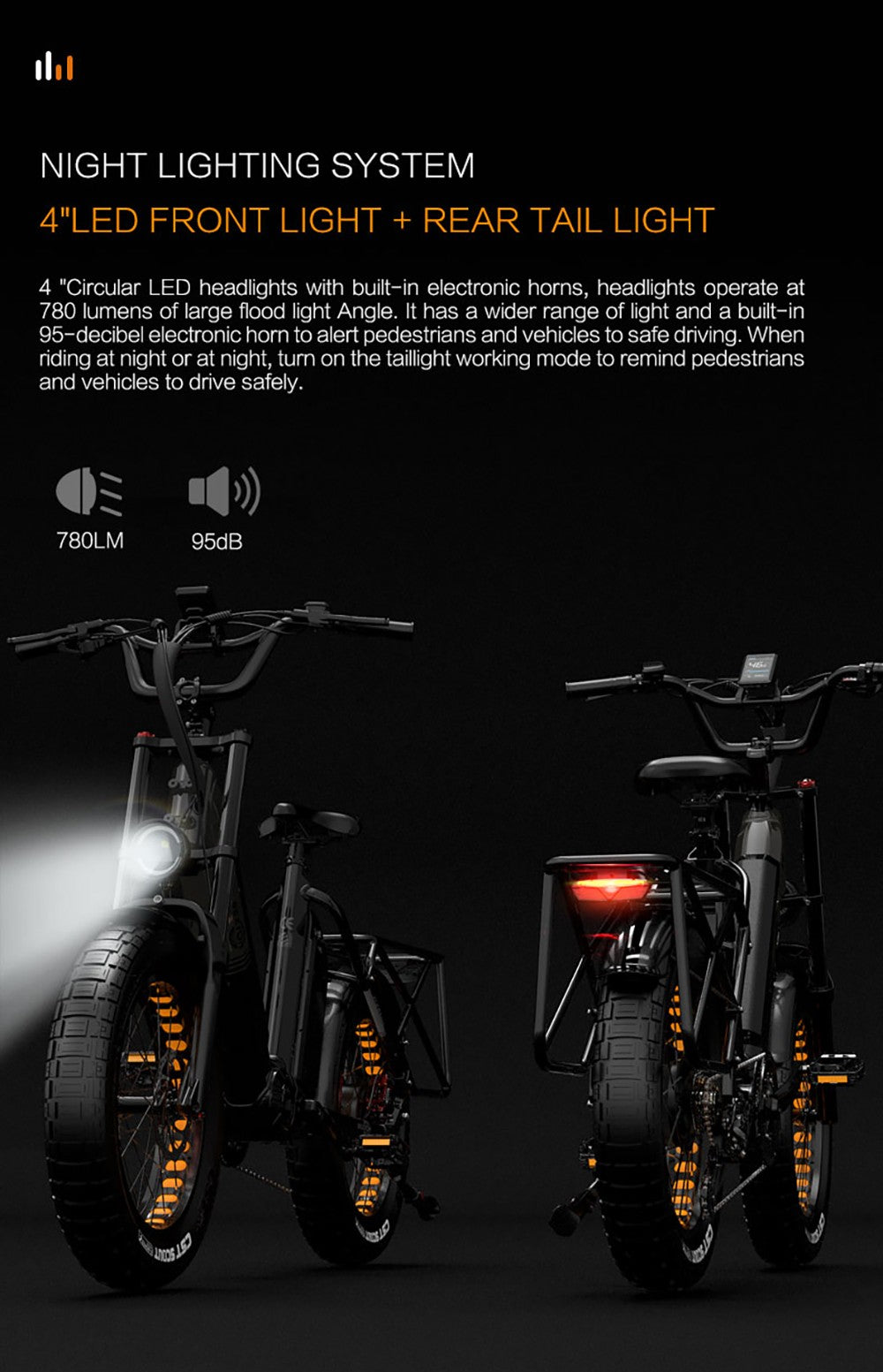 Elektrické horské kolo Bezior X500 MAX, motor Bafang 750 W, vyjímatelná baterie 48 V 37,5 Ah, tlusté pneumatiky 20 x 4,0 palce, maximální rychlost 48 km/h, dojezd 220 km, přední odpružená vidlice, hydraulické kotoučové brzdy, řazení Shimano 7 rychlostí