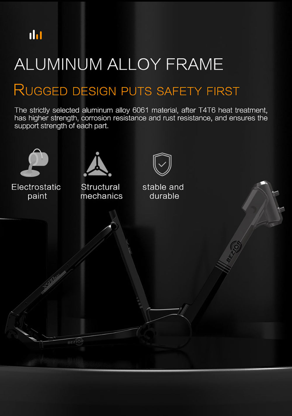 Elektrické horské kolo Bezior X500 MAX, motor Bafang 750 W, vyjímatelná baterie 48 V 37,5 Ah, tlusté pneumatiky 20 x 4,0 palce, maximální rychlost 48 km/h, dojezd 220 km, přední odpružená vidlice, hydraulické kotoučové brzdy, řazení Shimano 7 rychlostí