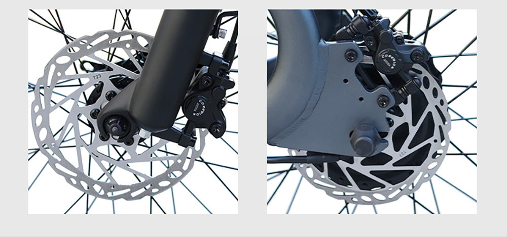 Elektrokolo BEZIOR XF006, motor 1200 W, baterie 48 V 23,2 Ah, pneumatiky 20 x 4,0 palce, maximální rychlost 47 km/h, dojezd 100 km, hydraulické olejové brzdy, pružinové odpružení, řazení Shimano 7 rychlostí, LCD displej