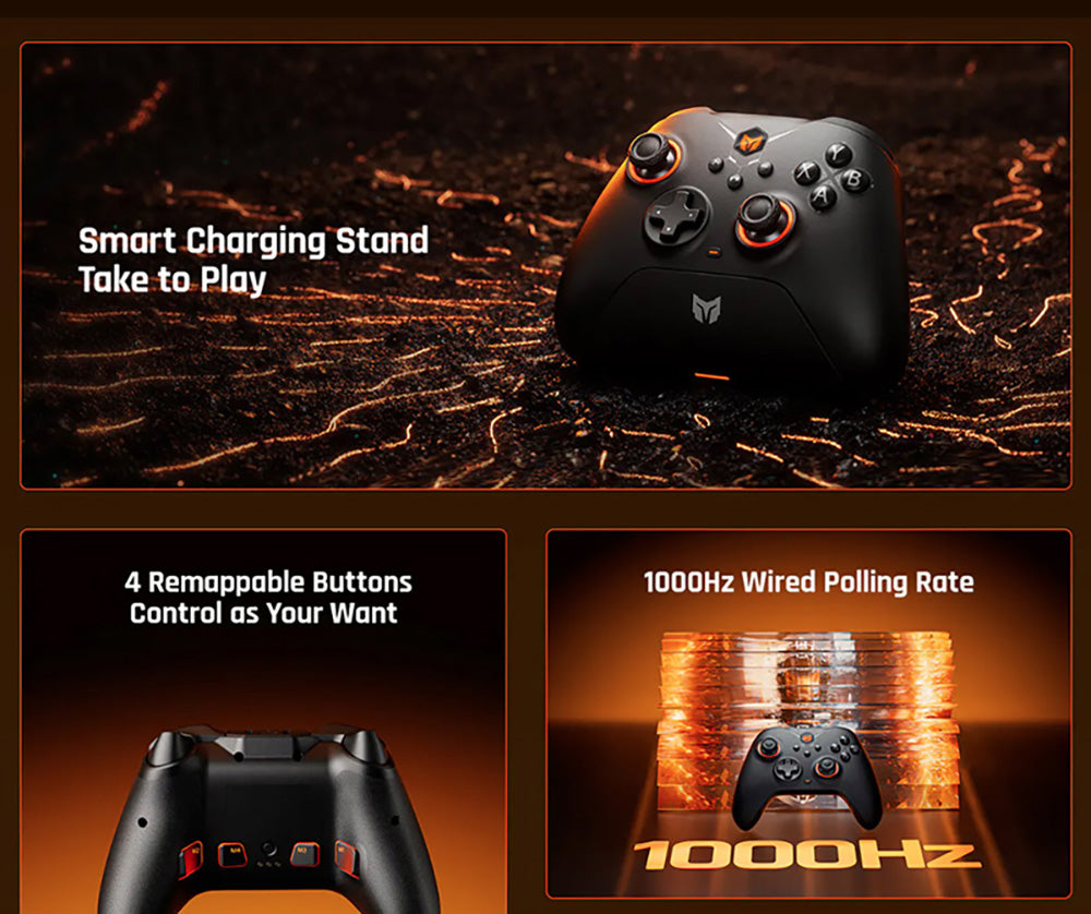 Bezdrátový herní ovladač BIGBIG WON GALE HALL, 3 režimy připojení, joysticky a spouštěče Hall, kompatibilní se Switch / PC / iOS / Android