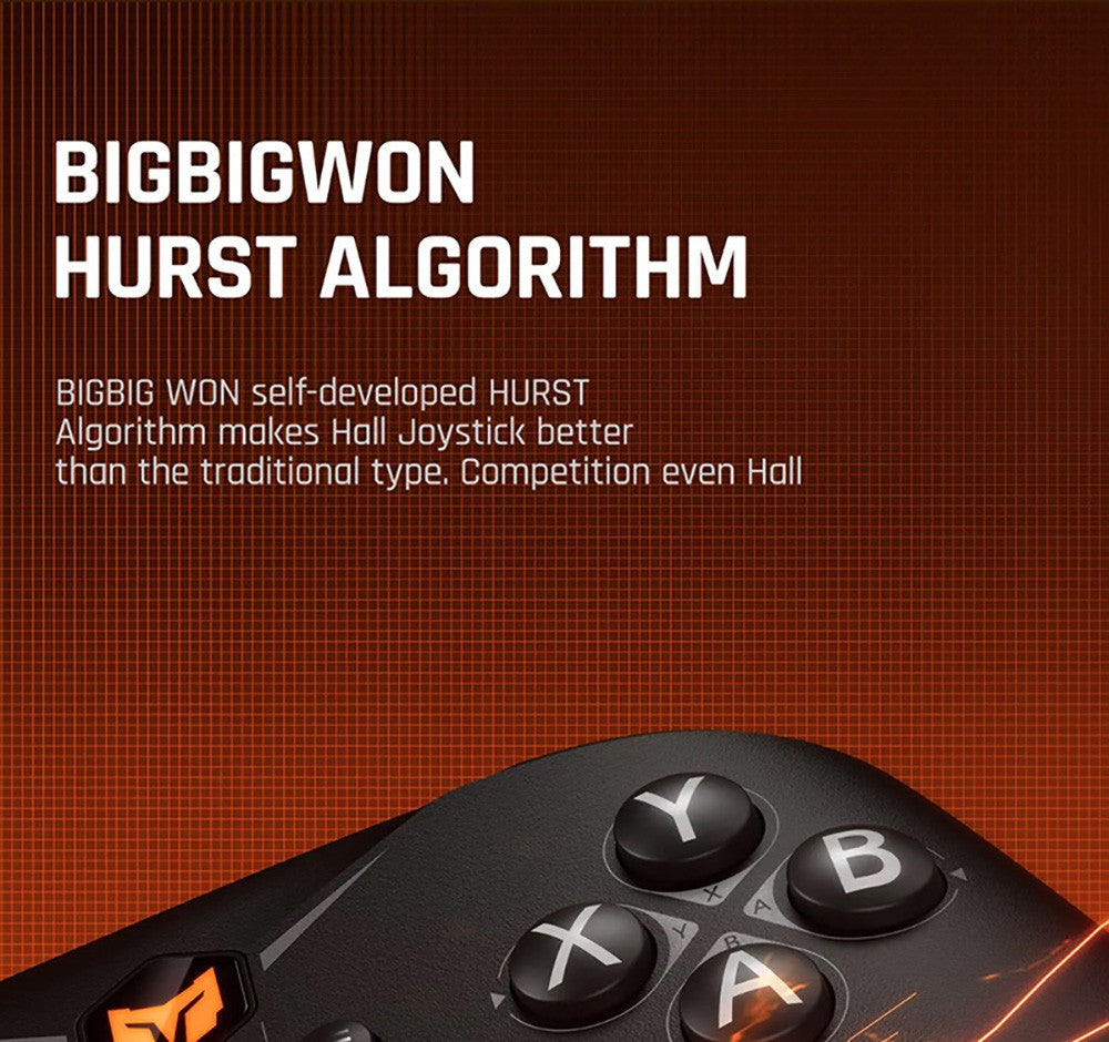 Bezdrátový herní ovladač BIGBIG WON GALE HALL, 3 režimy připojení, joysticky a spouštěče Hall, kompatibilní se Switch / PC / iOS / Android