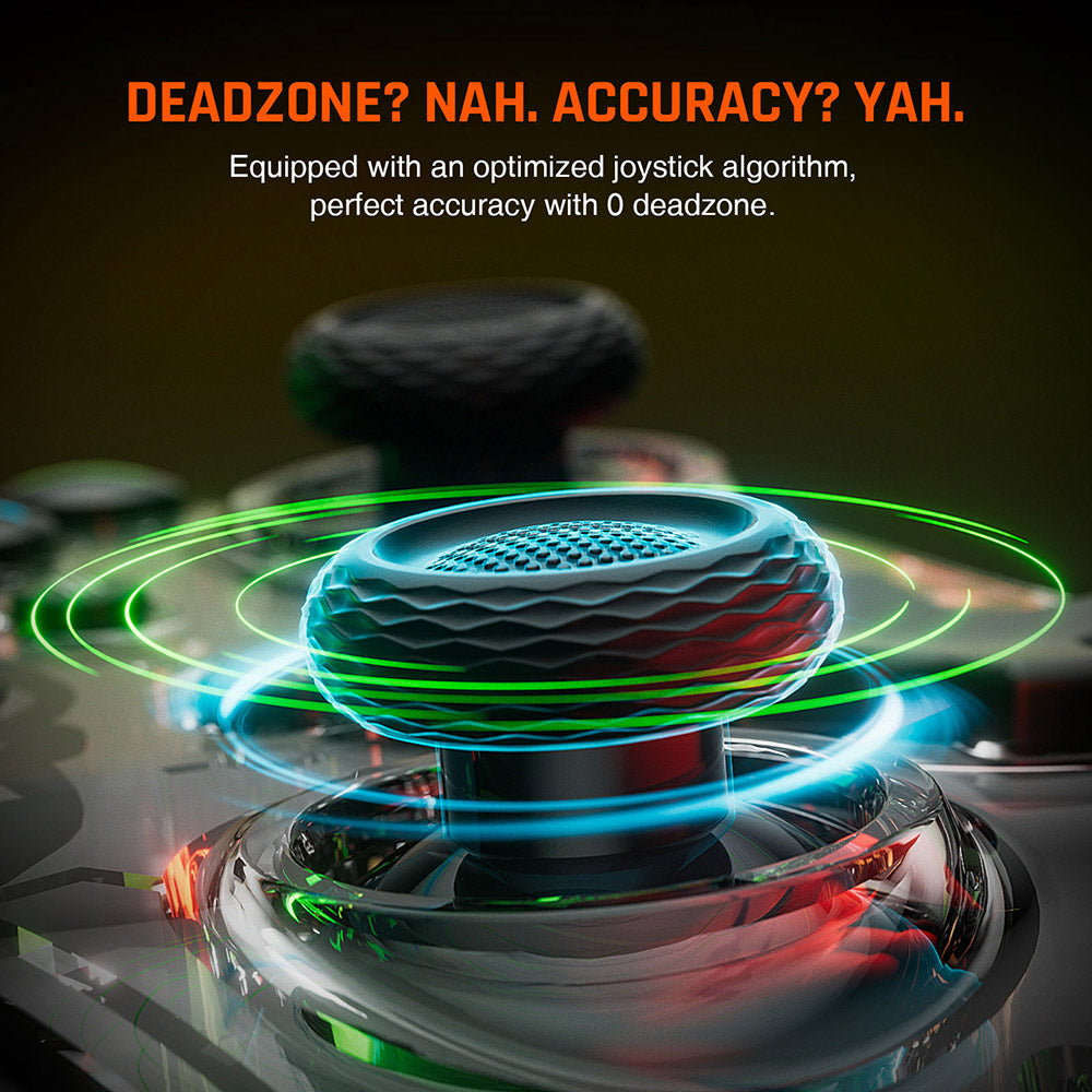 Drátový herní ovladač BIGBIG WON Rainbow Lite, RGB podsvícení, vlastní tlačítka, kompatibilní se Switch / Windows 10 a 11 PC