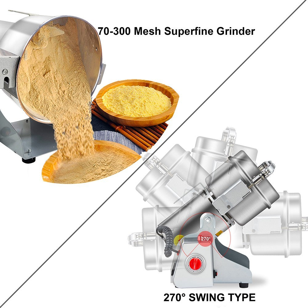 Mlýnek BioloMix Mill Grinder, Swing 800g mlýnek na zrna, multifunkční přenosný kuchyňský mlýnek na kávu