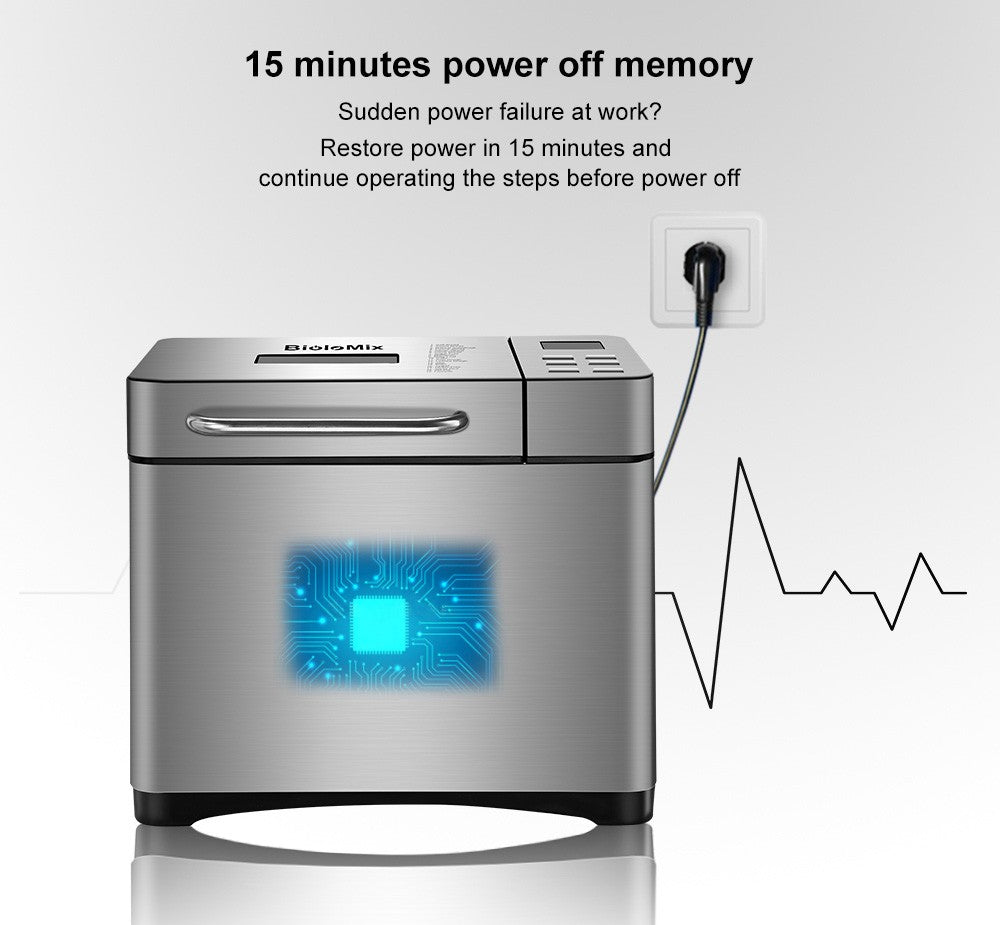 Biolomix BBM013 Nerezová ocel 19 v 1 Automatická pekárna chleba