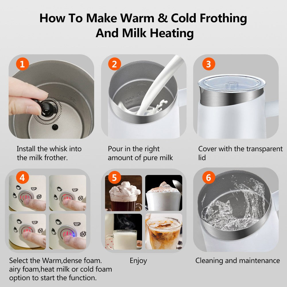 BioloMix BN11 4v1 napěňovač horkého a studeného mléka, objem pěny 150 ml, ohřívací kapacita 300 ml