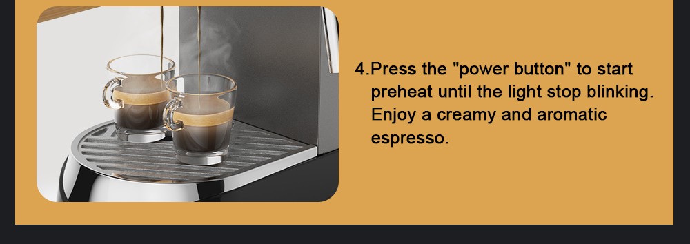 Poloautomatický kávovar BioloMix CM7008 s tryskou na napěňování mléka, tlak 20 barů, nádržka na vodu 1,1 l, jeden/dvojitý šálek