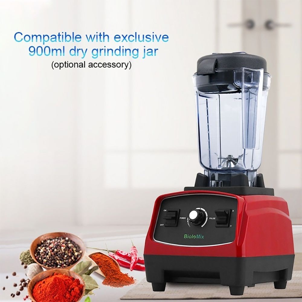Mixér BioloMix G5200, 2200W smoothie mixér, objem 2 l, nastavitelná rychlost - černý