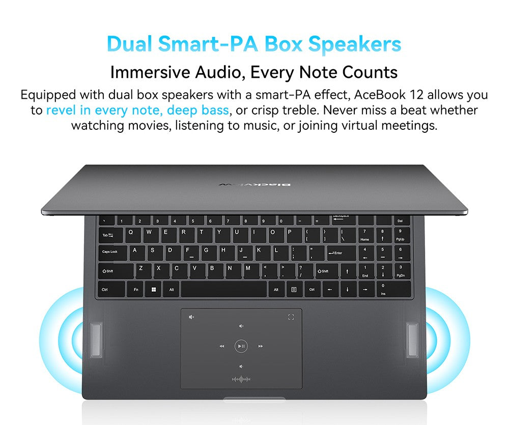 Notebook Blackview Acebook 12, 16palcový IPS displej s rozlišením 1920*1200, Intel Core i5-1030NG7, 4 jádra (max. 3,5 GHz), 16 GB RAM, 512 GB SSD, WiFi 5 a Bluetooth 4.2, 1 plně vybavený port typu C, 2 USB 3.2, 1 USB 2.0, 1 HDMI, 1 SD karta, 1 audio konektor, baterie 57 Wh