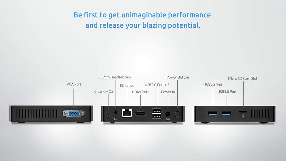 BMAX B1 Pro Mini PC Intel Gemini Lake N4000 až 2,6 GHz Windows 11 8 GB RAM 128 GB SSD 2,4G/5G dvoupásmový WiFi Bluetooth 4.2 - EU