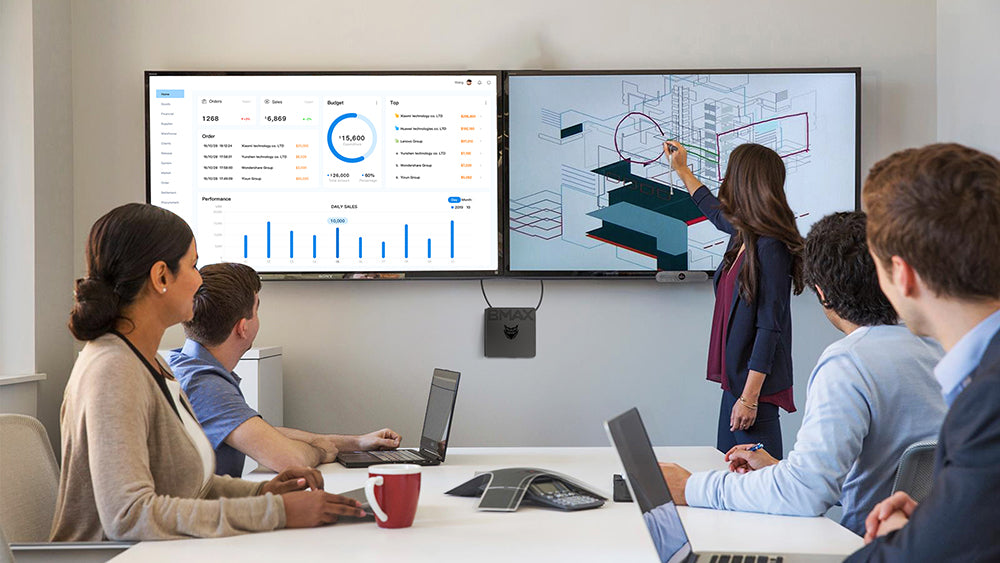 BMAX B1 Pro Mini PC Intel Gemini Lake N4000 až 2,6 GHz Windows 11 8 GB RAM 128 GB SSD 2,4G/5G dvoupásmový WiFi Bluetooth 4.2 - EU