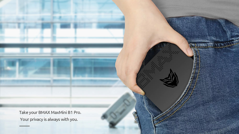 BMAX B1 Pro Mini PC Intel Gemini Lake N4000 až 2,6 GHz Windows 11 8 GB RAM 128 GB SSD 2,4G/5G dvoupásmový WiFi Bluetooth 4.2 - EU