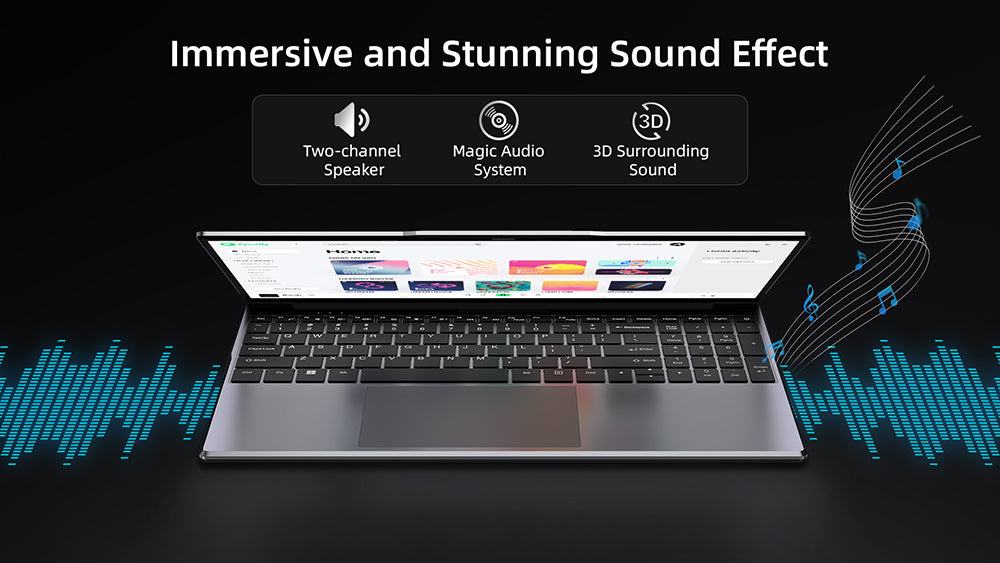 Notebook BMAX X15 Pro, 15,6 palcový IPS displej s rozlišením 1920*1080, Intel N95, 4 jádra, max. 3,4 GHz, 16 GB RAM, 512 GB SSD, WiFi 5, Bluetooth 5.0, baterie 5000 mAh, 1x USB 3.2, 1x Mini HDMI, 1x slot pro Micro SD kartu, 1x konektor pro sluchátka, klávesnice plné velikosti