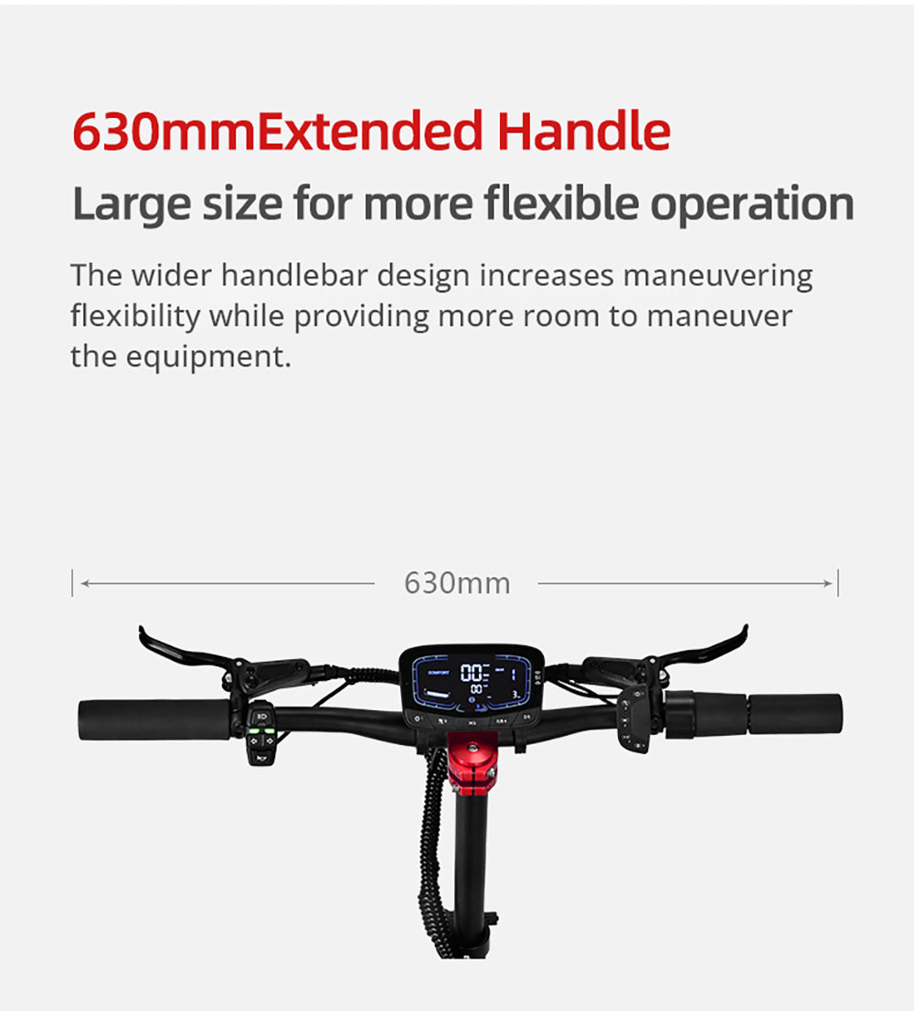 Elektrická koloběžka BOYUEDA S5-11, motor 2*3000 W, baterie 60 V 38 Ah, pneumatiky 11 palců, maximální rychlost 85 km/h, dojezd 120 km, dvojité hydraulické kotoučové brzdy, hydraulický tlumič, LCD displej