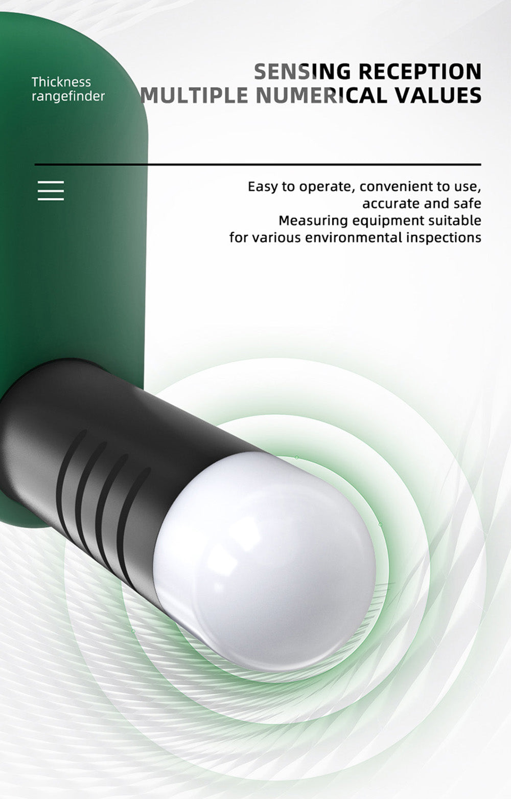 BSIDE GX1 4 v 1 komplexní tester, tester okolní teploty/vlhkosti/světla, hluku/nadmořské výšky, s funkcemi testování decibelů, klimatizace a chladiva - zelený