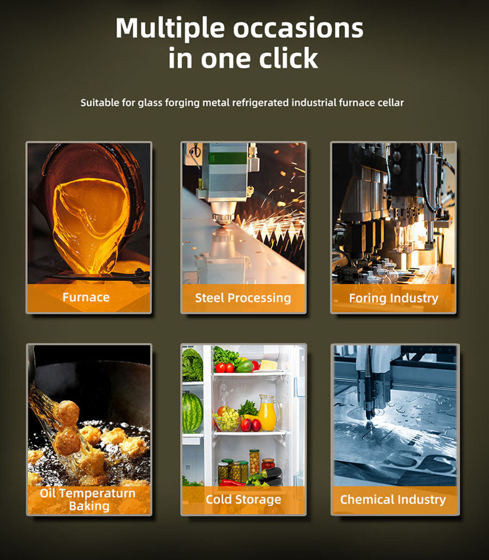 BSIDE H3 infračervený teploměr s pistolí, -58℉—2552℉, bezkontaktní ruční digitální laserový průmyslový teploměr, žlutý, bez baterie