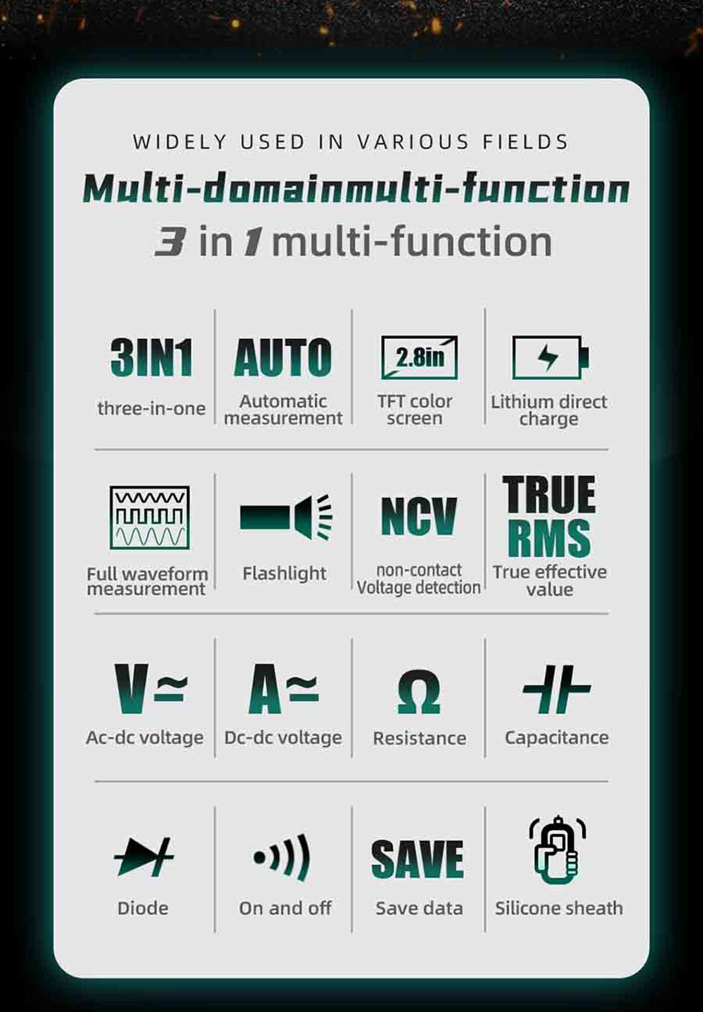 Digitální osciloskop BSIDE O1, ruční multimetr, ukládání tvarů vln, vzorkovací frekvence 48MSa/s 10MHz, profesionální tester elektronických součástek - červený
