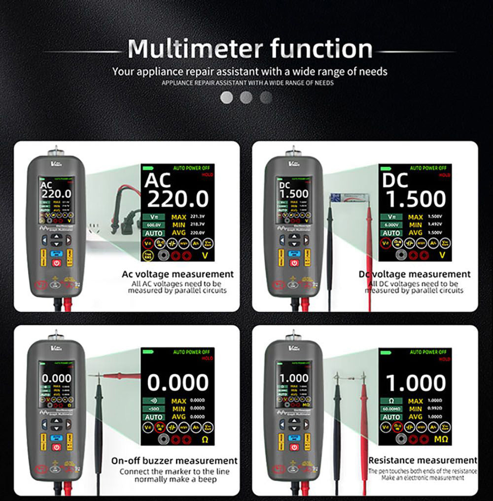 BSIDE O1X 3 v 1 osciloskop multimetr elektrické pero, šířka pásma 10 MHz, 2,8 palcový TFT barevný displej, lithiová baterie 2000 mAh, LED svítilna