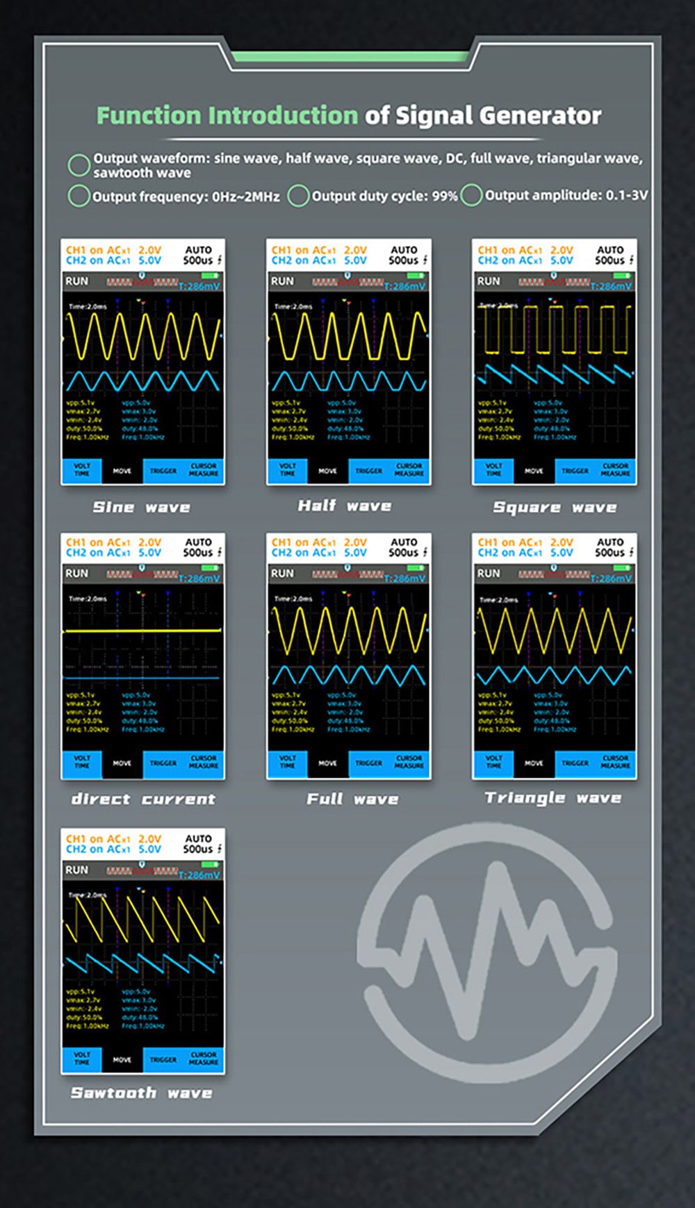 BSIDE O7 3 v 1 osciloskopový multimetr, napětí/proud/kapacita/frekvence/odpor/kontinuita/tester diod, 3,98