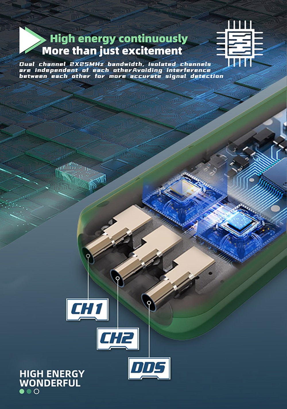 BSIDE O7 3 v 1 osciloskopový multimetr, napětí/proud/kapacita/frekvence/odpor/kontinuita/tester diod, 3,98