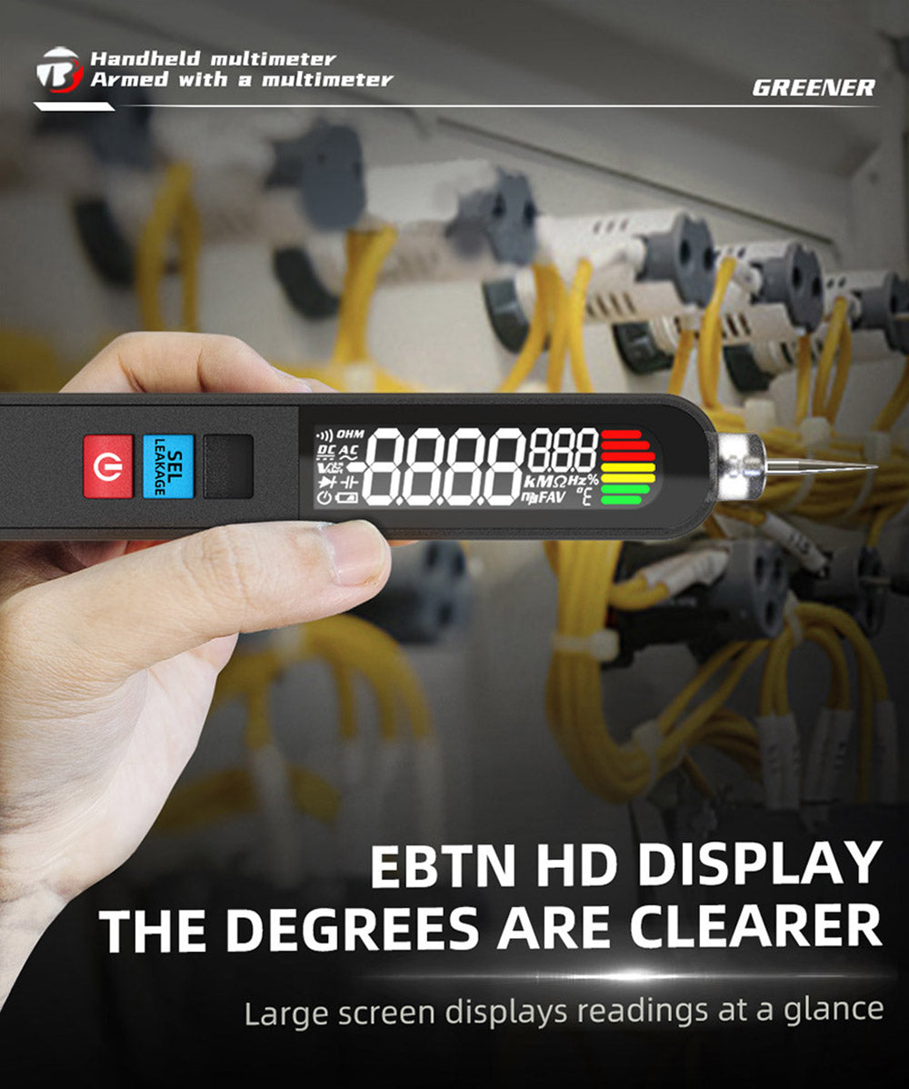 Digitální multimetr BSIDE S40X, tester únikového napětí, test diodového odporu a kapacity AC/DC, LCD displej, vyhledávání bodů zlomu, vysoká přesnost, plně inteligentní, nabíjení přes USB