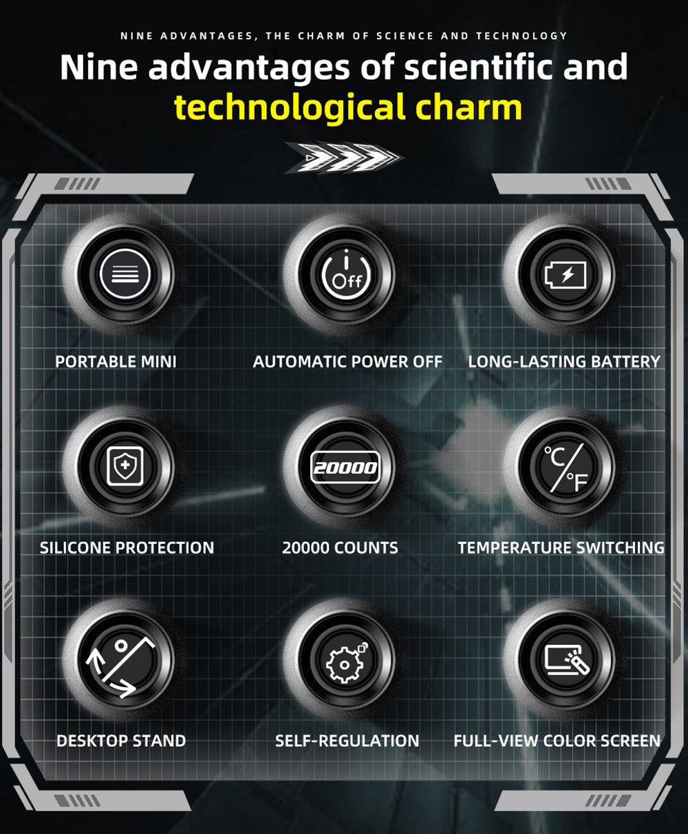 Digitální multimetr BSIDE S450, 20000 číslic, 1000 V, 2,8palcový LCD displej, grafický záznam, nabíjecí port typu C, měřič vrcholů fotovoltaického napětí v milivoltech AC