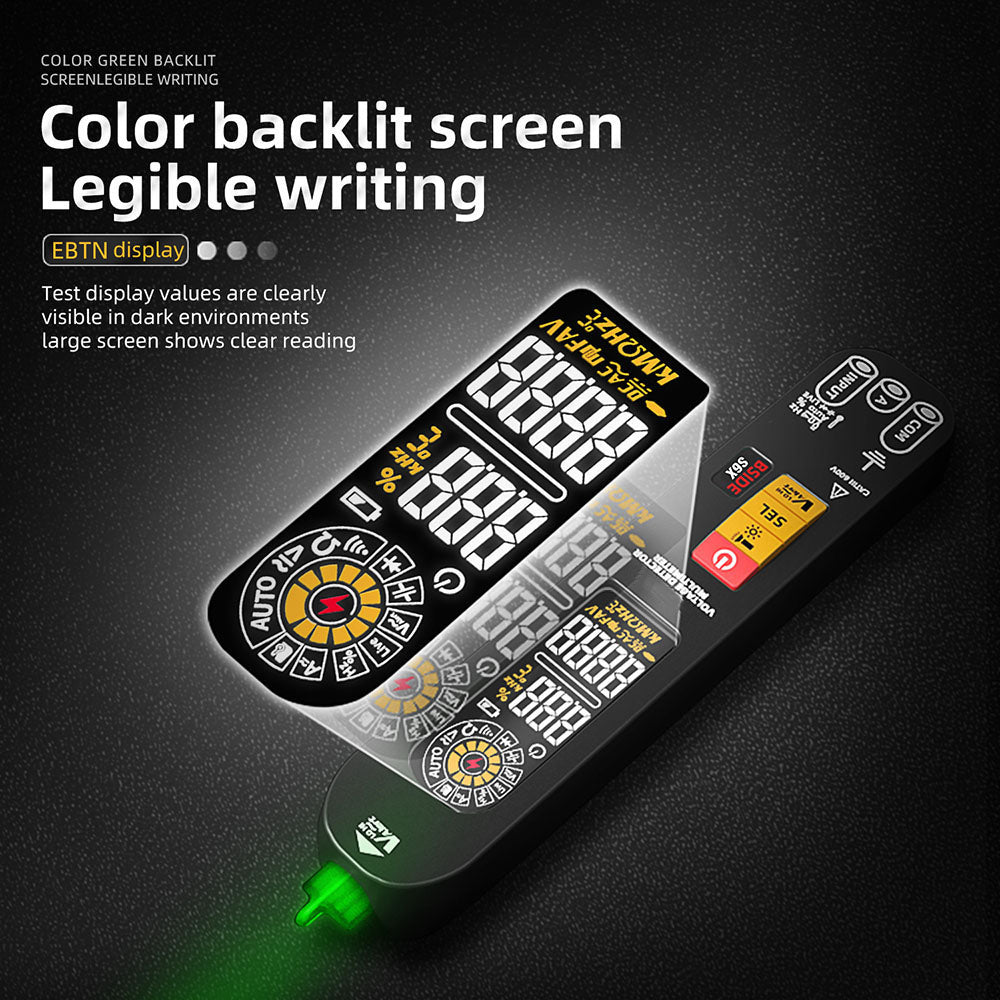 Inteligentní multimetr BSIDE S6X, barevný displej EBTN, perový multimetr s měřením napětí, proudu a kapacity, dobíjecí lithium-iontová baterie 400 mAh