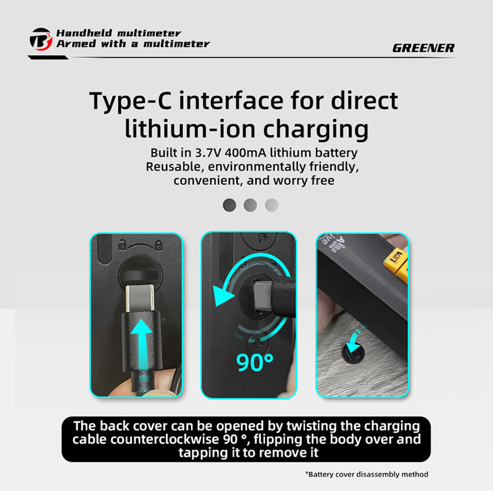 Digitální klešťový multimetr BSIDE U0, elektrický testovací pero, 6000 číslic, True RMS měřič typu U, barevný displej