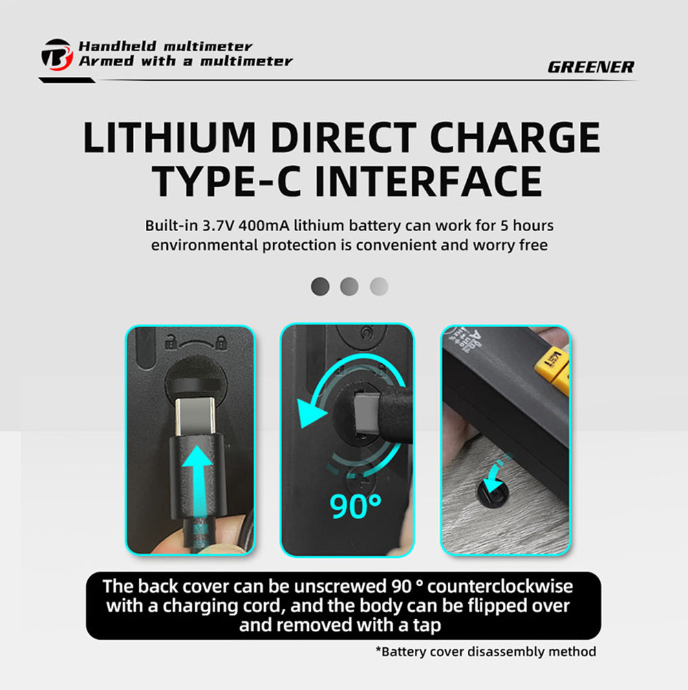 Digitální klešťový multimetr BSIDE U1, elektrický tester, jasná LED svítilna, kleště DC/AC 100A, T-RMS proud