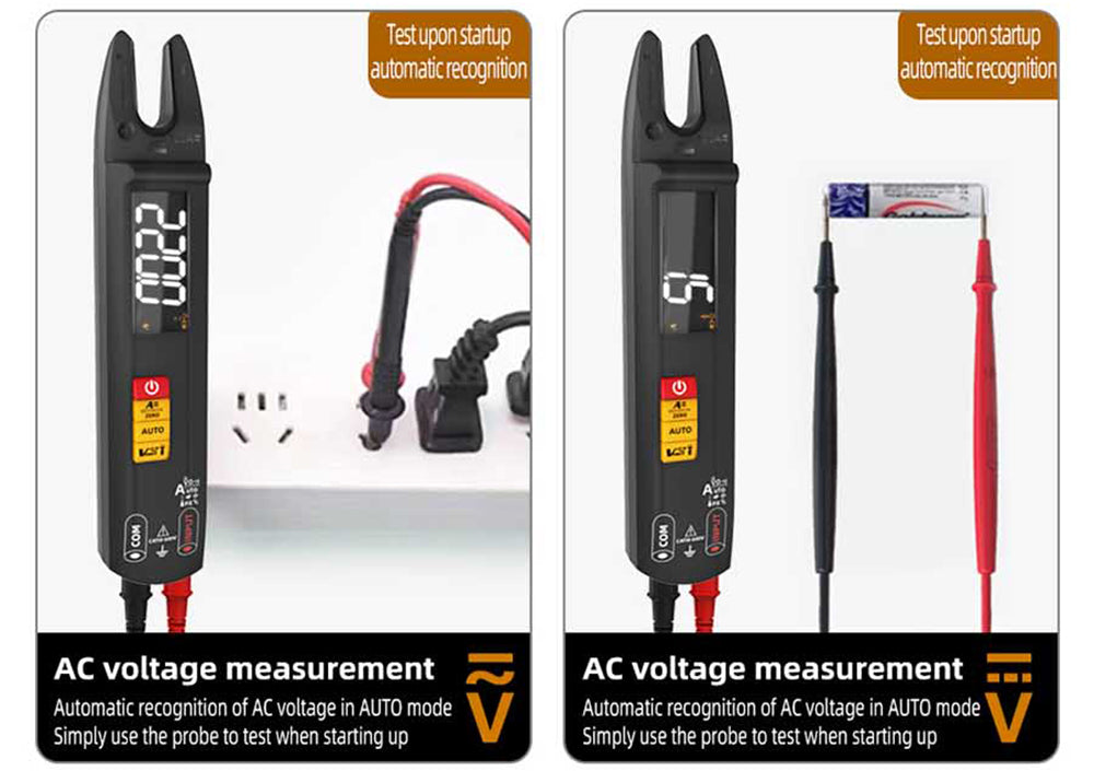 Digitální klešťový multimetr BSIDE U1, elektrický tester, jasná LED svítilna, kleště DC/AC 100A, T-RMS proud