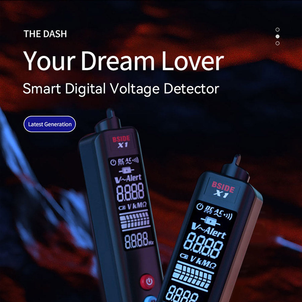 BSIDE X1 Inteligentní detektor napětí, multimetr, elektrické pero, kontrola bodu zlomu, velký LCD displej, svítilna, měřič napětí, Hz-ohm, NCV, bez baterií