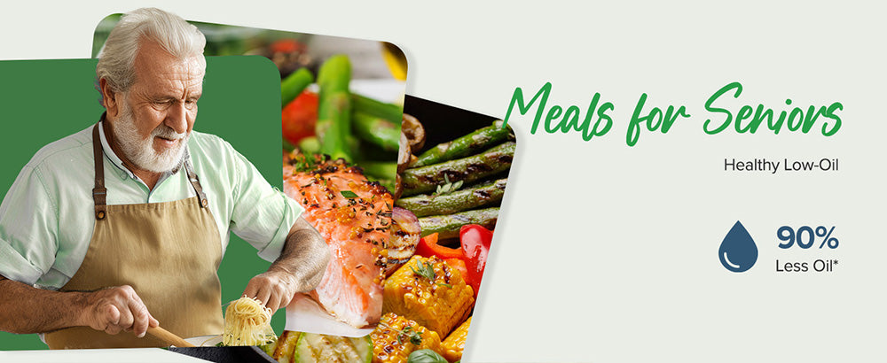 Horkovzdušná fritéza CHEFREE AF500 1700W 6,5L, s inteligentním teploměrem, 8 režimy vaření v 1, rychlý ohřev na 230℃, připomenutí protřepání - černá