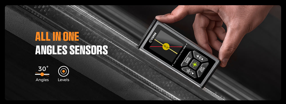 CIGMAN CD-60G Bilaterální zelený laserový měřič dojezdu 120 m, s více jednotkami ve stopách/palcích/metrech, dobíjecí baterie 850 mAh