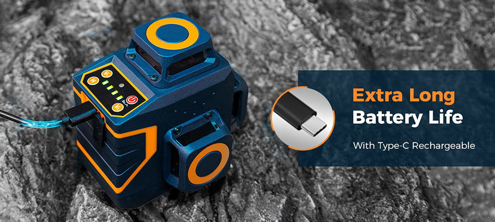 CIGMAN CM-701SE 3x360° laserová vodováha s 12 řádky, samonivelační, 3D zelený kříž, s dálkovým ovladačem a magnetickým držákem ve tvaru L, pracovní dosah až 50 m, odolnost proti vodě a prachu IP54