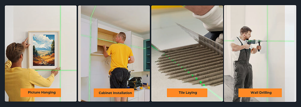 CIGMAN CM-G01 2řádkový laserový nivelační přístroj, samonivelační, 360° magnetický držák