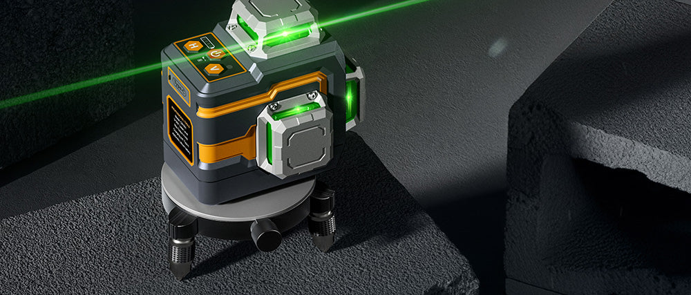 CIGMAN CM-S01 12řádkový laserový nivelační přístroj, s ovládáním přes aplikaci, 3x360°, samonivelace a manuální režim, plynulé stmívání, max. doba používání 30 hodin, vodotěsnost IP54