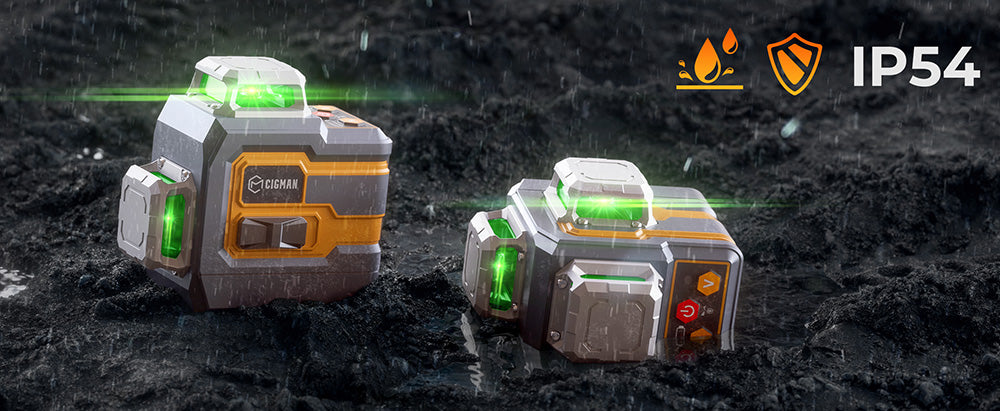 CIGMAN CM-S01 12řádkový laserový nivelační přístroj, s ovládáním přes aplikaci, 3x360°, samonivelace a manuální režim, plynulé stmívání, max. doba používání 30 hodin, vodotěsnost IP54