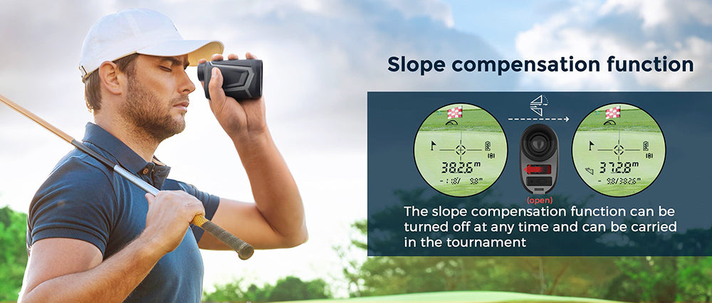 Golfový dálkoměr CIGMAN CT-800Y 800m, s 6násobným zvětšením, vibračním zámkem na stožáru, magnetickým popruhem, dobíjecím přes USB