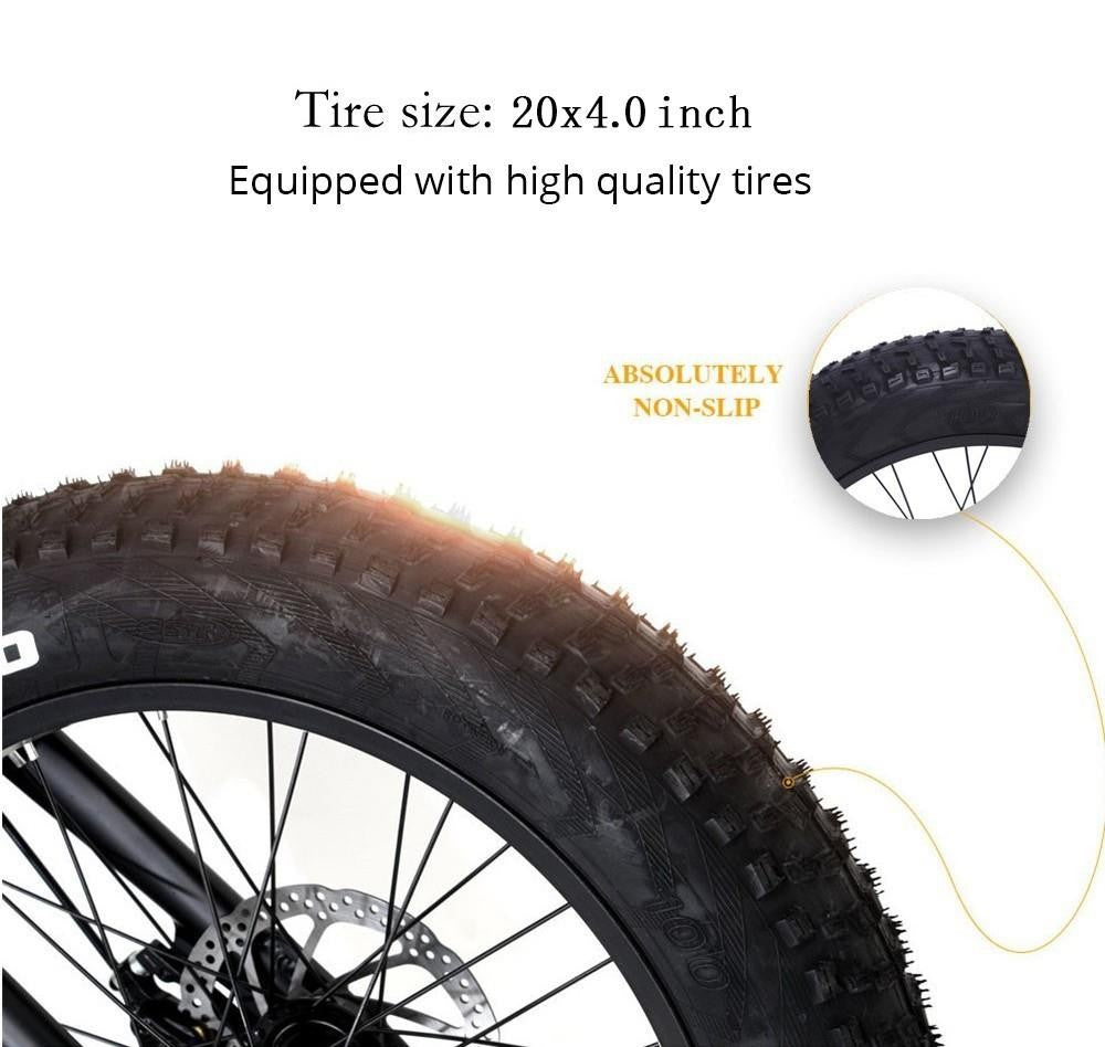 Elektrické kolo CMACEWHEEL GW20 s předním košíkem, pneumatiky CST 20*4,0 palce, motor 750 W, maximální rychlost 40 km/h, baterie 17 Ah